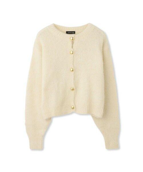 QUEENS COURT / クイーンズコート カーディガン・ボレロ | ソフトシャギー起毛メタルボタンカーディガン | 詳細3