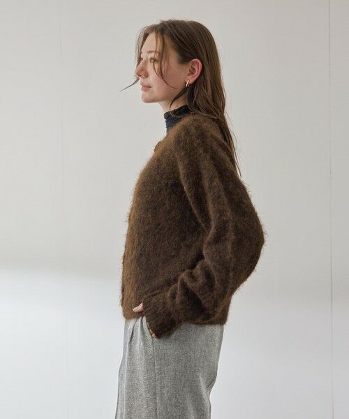 QUEENS COURT / クイーンズコート カーディガン・ボレロ | ソフトシャギー起毛メタルボタンカーディガン | 詳細4