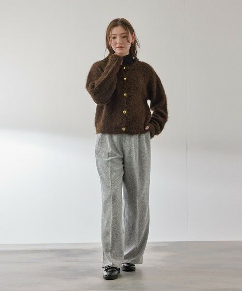 QUEENS COURT / クイーンズコート カーディガン・ボレロ | ソフトシャギー起毛メタルボタンカーディガン | 詳細6