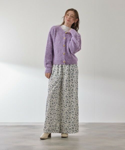QUEENS COURT / クイーンズコート カーディガン・ボレロ | ソフトシャギー起毛メタルボタンカーディガン | 詳細9