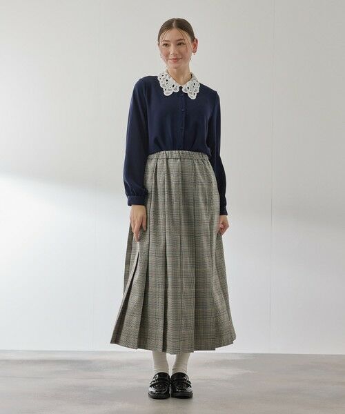 QUEENS COURT / クイーンズコート シャツ・ブラウス | モスクレープレースカラーブラウス | 詳細9