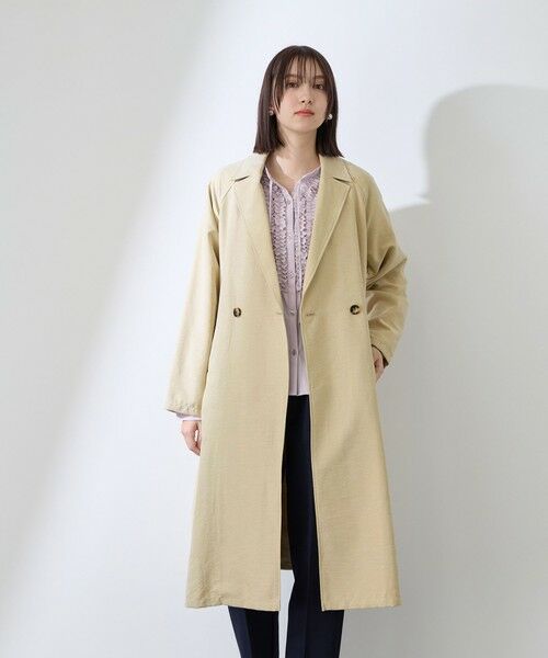 QUEENS COURT / クイーンズコート ダッフルコート | スウェードライクピーチガウントレンチコート | 詳細4