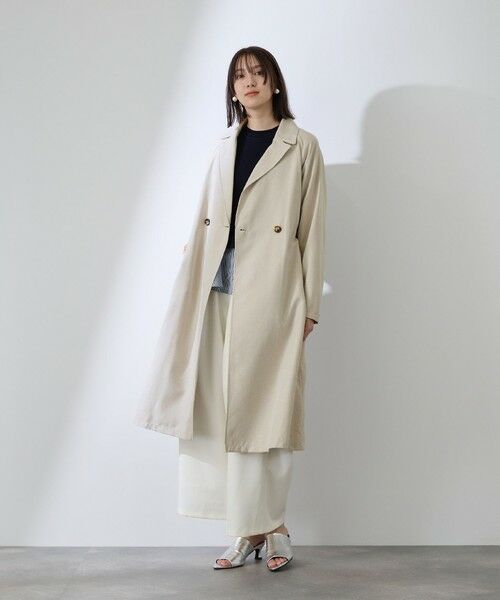 QUEENS COURT / クイーンズコート ダッフルコート | スウェードライクピーチガウントレンチコート | 詳細14