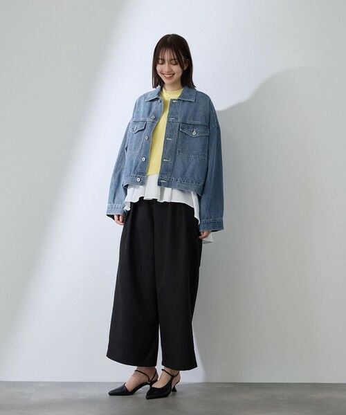 QUEENS COURT / クイーンズコート テーラードジャケット | カラーデニムボクシーフィットブルゾン≪洗濯機で洗える≫ | 詳細4