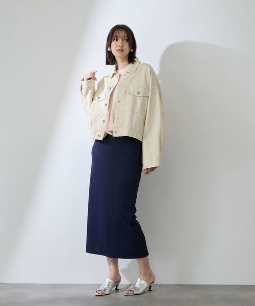 QUEENS COURT / クイーンズコート テーラードジャケット | カラーデニムボクシーフィットブルゾン≪洗濯機で洗える≫ | 詳細8