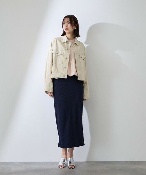 QUEENS COURT / クイーンズコート テーラードジャケット | カラーデニムボクシーフィットブルゾン≪洗濯機で洗える≫ | 詳細9