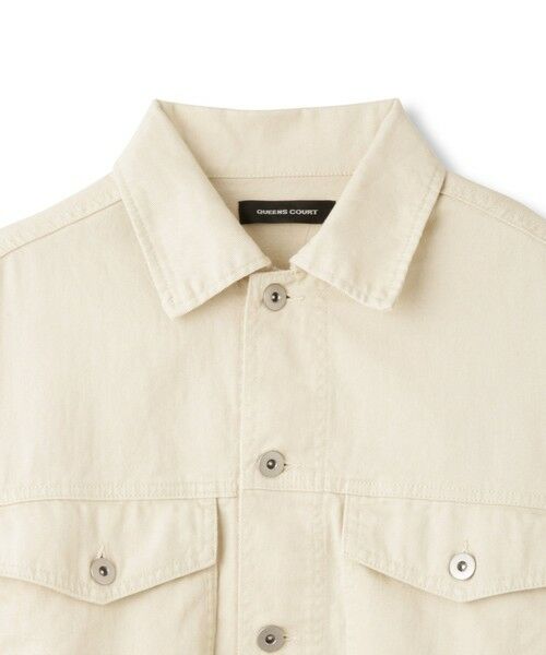 QUEENS COURT / クイーンズコート テーラードジャケット | カラーデニムボクシーフィットブルゾン≪洗濯機で洗える≫ | 詳細12