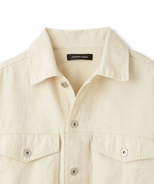 QUEENS COURT / クイーンズコート テーラードジャケット | カラーデニムボクシーフィットブルゾン≪洗濯機で洗える≫ | 詳細13