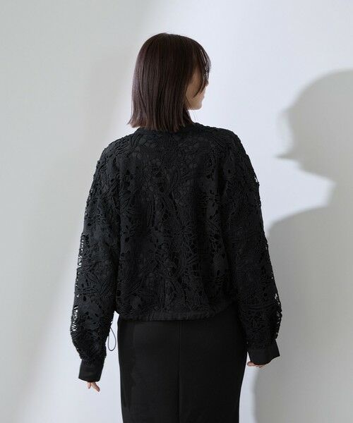 QUEENS COURT / クイーンズコート テーラードジャケット | ボタニカルレースブルゾン≪手洗い可能≫ | 詳細2