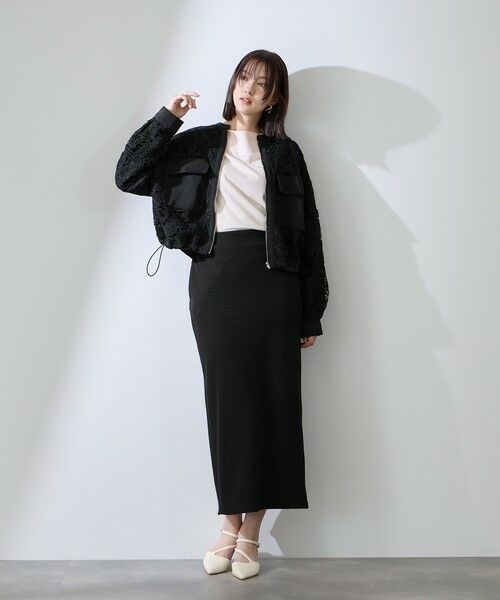 QUEENS COURT / クイーンズコート テーラードジャケット | ボタニカルレースブルゾン≪手洗い可能≫ | 詳細5