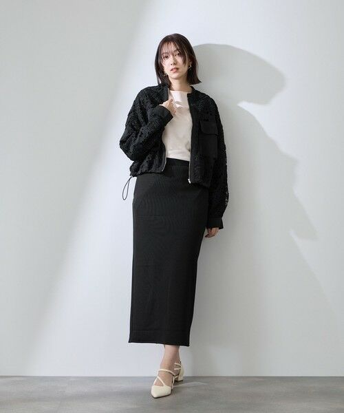 QUEENS COURT / クイーンズコート テーラードジャケット | ボタニカルレースブルゾン≪手洗い可能≫ | 詳細6