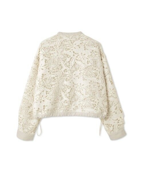 QUEENS COURT / クイーンズコート テーラードジャケット | ボタニカルレースブルゾン≪手洗い可能≫ | 詳細13