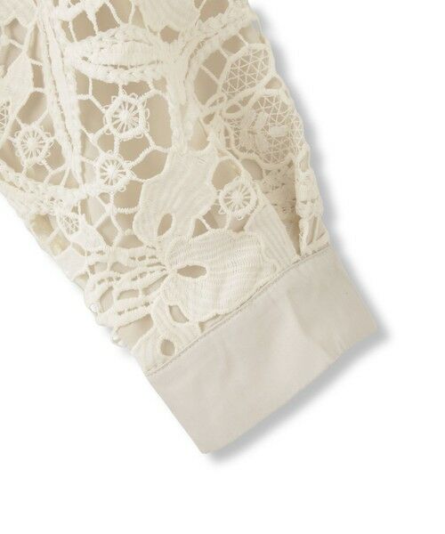 QUEENS COURT / クイーンズコート テーラードジャケット | ボタニカルレースブルゾン≪手洗い可能≫ | 詳細15