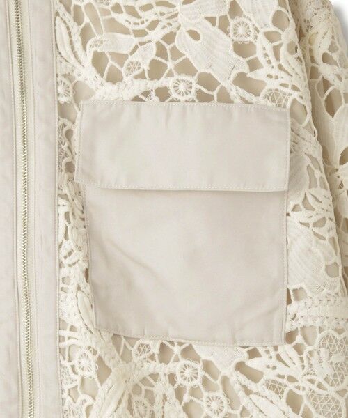 QUEENS COURT / クイーンズコート テーラードジャケット | ボタニカルレースブルゾン≪手洗い可能≫ | 詳細17