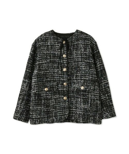 QUEENS COURT / クイーンズコート テーラードジャケット | チュールレイヤーセットツィードジャケット | 詳細11