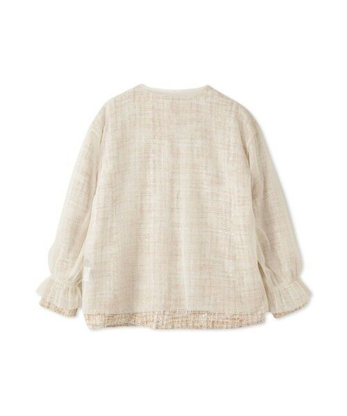 QUEENS COURT / クイーンズコート テーラードジャケット | チュールレイヤーセットツィードジャケット | 詳細21