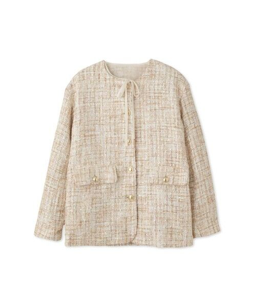 QUEENS COURT / クイーンズコート テーラードジャケット | チュールレイヤーセットツィードジャケット | 詳細22