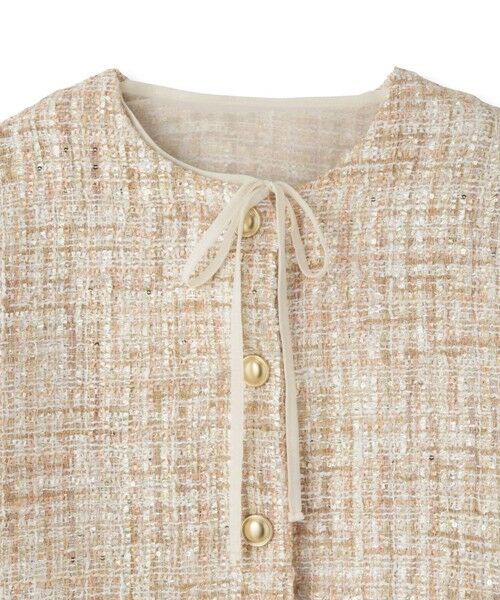 QUEENS COURT / クイーンズコート テーラードジャケット | チュールレイヤーセットツィードジャケット | 詳細28