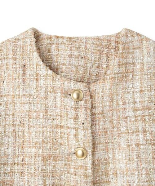 QUEENS COURT / クイーンズコート テーラードジャケット | チュールレイヤーセットツィードジャケット | 詳細29