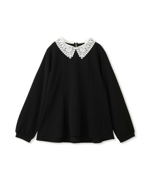 QUEENS COURT / クイーンズコート カットソー | カットジョーゼットレースカラーフレアプルオーバー | 詳細8