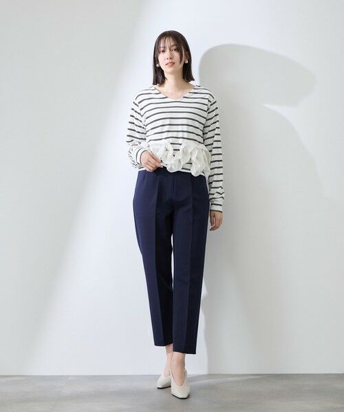 QUEENS COURT / クイーンズコート カットソー | ラッフルヘムクロプトプルオーバー | 詳細4