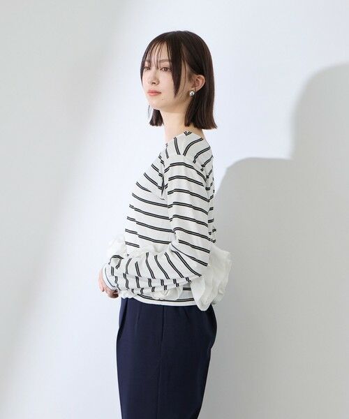 QUEENS COURT / クイーンズコート カットソー | ラッフルヘムクロプトプルオーバー | 詳細2