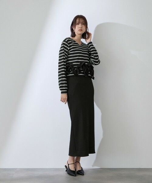 QUEENS COURT / クイーンズコート カットソー | ラッフルヘムクロプトプルオーバー | 詳細12