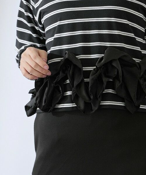 QUEENS COURT / クイーンズコート カットソー | ラッフルヘムクロプトプルオーバー | 詳細10
