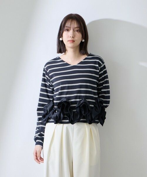 QUEENS COURT / クイーンズコート カットソー | ラッフルヘムクロプトプルオーバー | 詳細19