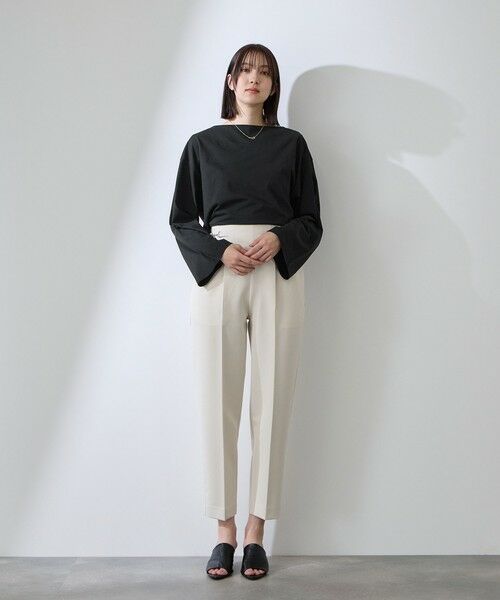 QUEENS COURT / クイーンズコート カットソー | ハイゲージ天竺ボートネックプルオーバー | 詳細8