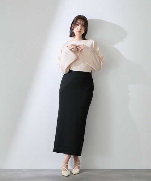 QUEENS COURT / クイーンズコート カットソー | ハイゲージ天竺ボートネックプルオーバー | 詳細13