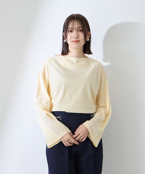 QUEENS COURT / クイーンズコート カットソー | ハイゲージ天竺ボートネックプルオーバー | 詳細20