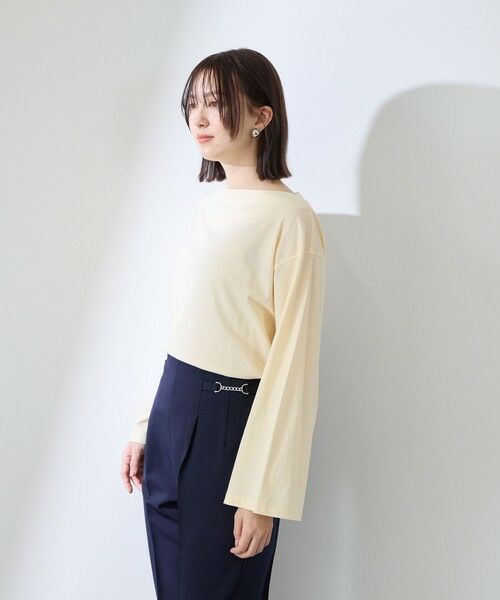 QUEENS COURT / クイーンズコート カットソー | ハイゲージ天竺ボートネックプルオーバー | 詳細21