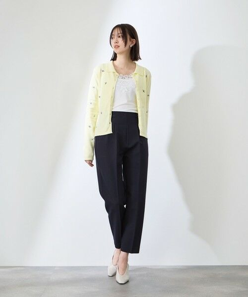 QUEENS COURT / クイーンズコート その他パンツ | ダブルクロスストレッチビットテーパードパンツ | 詳細4