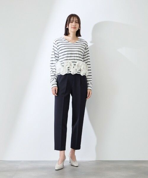 QUEENS COURT / クイーンズコート その他パンツ | ダブルクロスストレッチビットテーパードパンツ | 詳細5