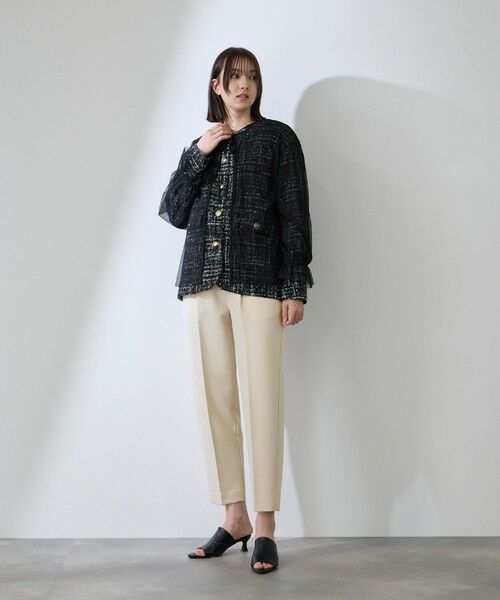 QUEENS COURT / クイーンズコート その他パンツ | ダブルクロスストレッチビットテーパードパンツ | 詳細11