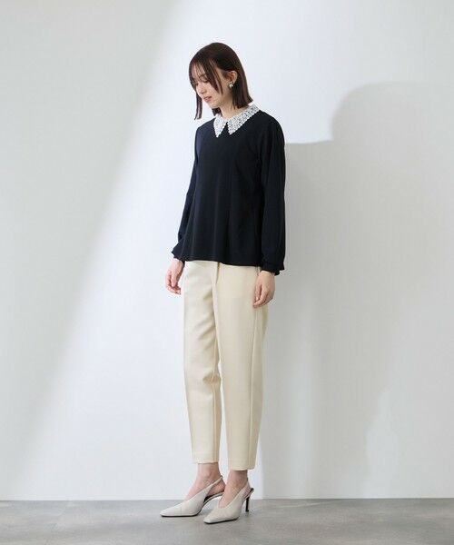 QUEENS COURT / クイーンズコート その他パンツ | ダブルクロスストレッチビットテーパードパンツ | 詳細16