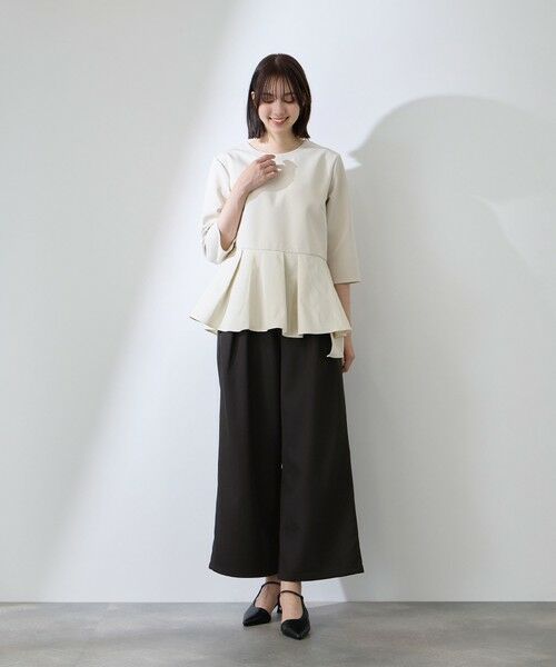 QUEENS COURT / クイーンズコート その他パンツ | ダブルインタックプルオンワイドパンツ | 詳細7