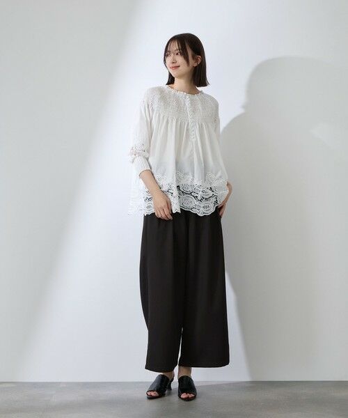 QUEENS COURT / クイーンズコート その他パンツ | ダブルインタックプルオンワイドパンツ | 詳細8