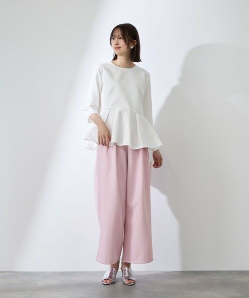 QUEENS COURT / クイーンズコート その他パンツ | ダブルインタックプルオンワイドパンツ | 詳細13