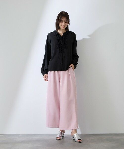 QUEENS COURT / クイーンズコート その他パンツ | ダブルインタックプルオンワイドパンツ | 詳細14