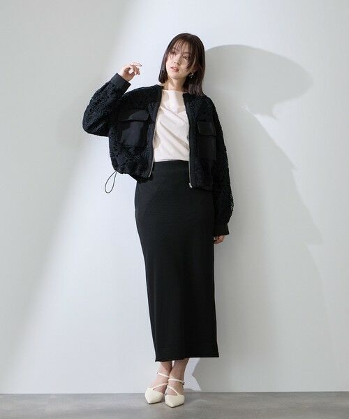 QUEENS COURT / クイーンズコート ミニ・ひざ丈スカート | ミドルリブナロースカート≪洗濯機で洗える≫ | 詳細4