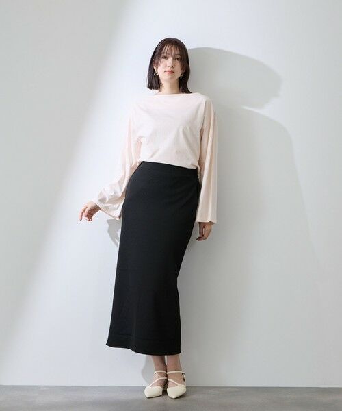 QUEENS COURT / クイーンズコート ミニ・ひざ丈スカート | ミドルリブナロースカート≪洗濯機で洗える≫ | 詳細5