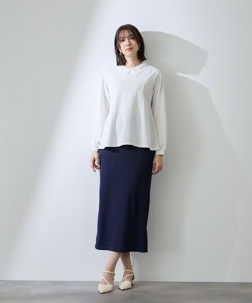 QUEENS COURT / クイーンズコート ミニ・ひざ丈スカート | ミドルリブナロースカート≪洗濯機で洗える≫ | 詳細9