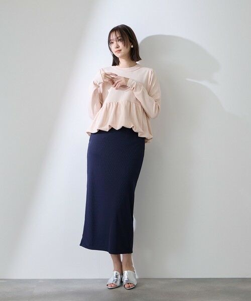 QUEENS COURT / クイーンズコート ミニ・ひざ丈スカート | ミドルリブナロースカート≪洗濯機で洗える≫ | 詳細11