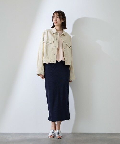 QUEENS COURT / クイーンズコート ミニ・ひざ丈スカート | ミドルリブナロースカート≪洗濯機で洗える≫ | 詳細12