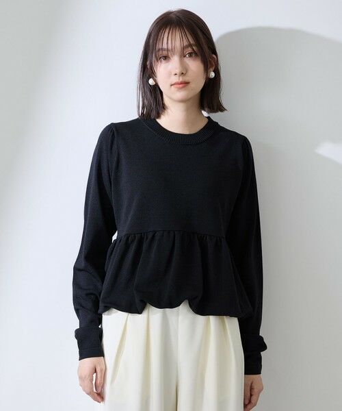 QUEENS COURT / クイーンズコート ニット・セーター | バルーンヘムニットプルオーバー≪手洗い可能≫ | 詳細1