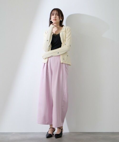 QUEENS COURT / クイーンズコート ニット・セーター | フラワー刺繍ポロニットトップス | 詳細4