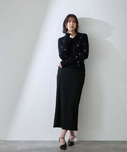 QUEENS COURT / クイーンズコート ニット・セーター | フラワー刺繍ポロニットトップス | 詳細10