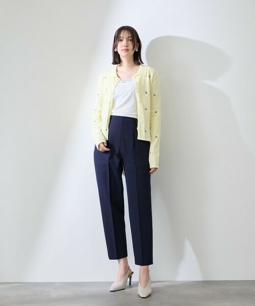 QUEENS COURT / クイーンズコート ニット・セーター | フラワー刺繍ポロニットトップス | 詳細16